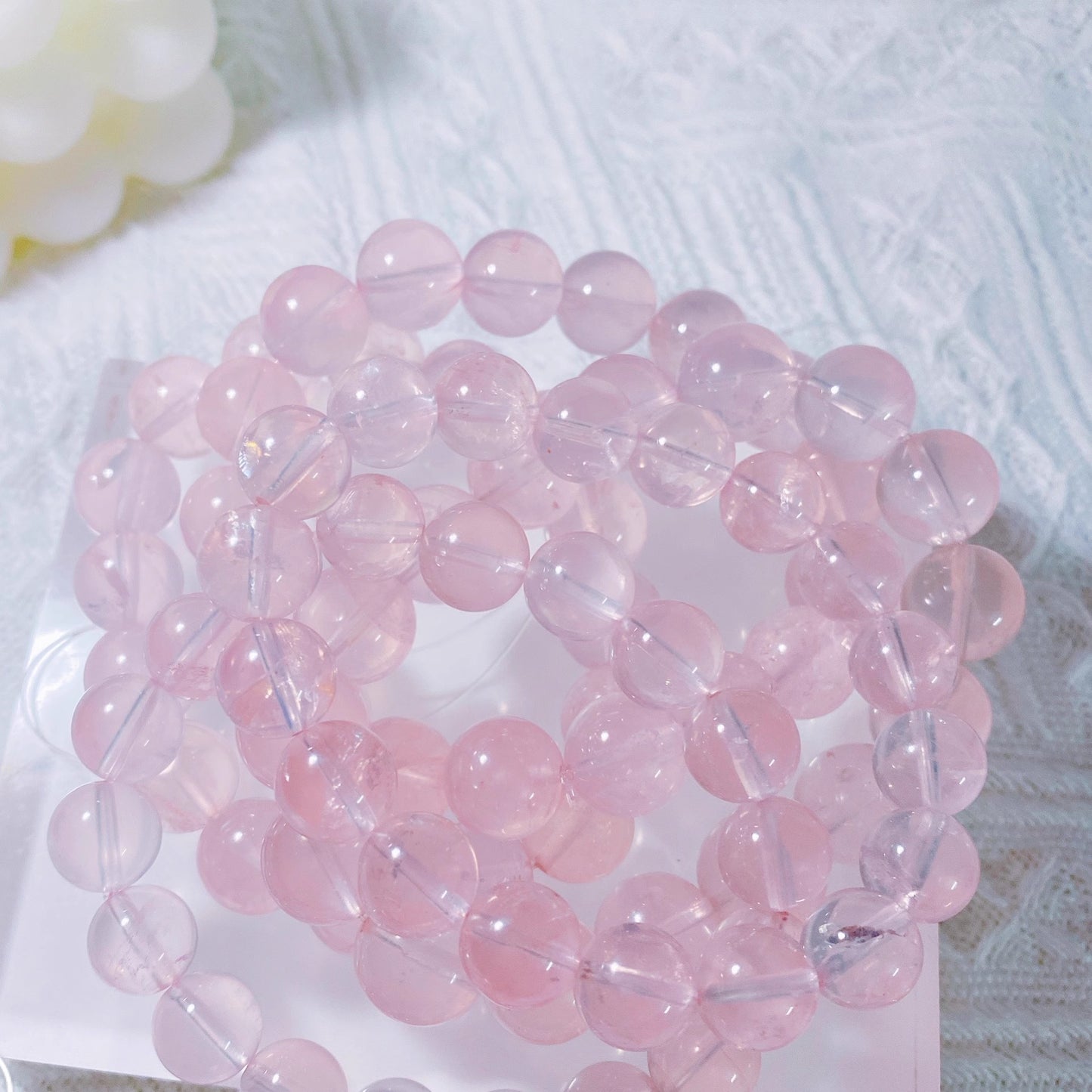 natural rose quartz baracelets